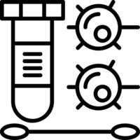 Swab Test Line Icon vector