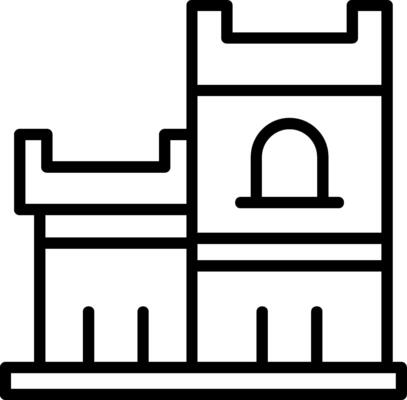 Castle Tower Line Icon