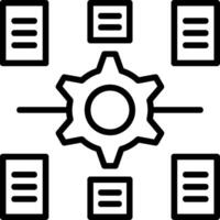 Algorithm Line Icon vector
