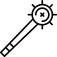 Mace Line Icon vector