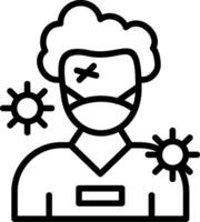 Infection Line Icon vector