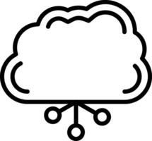 Cloud Line Icon vector