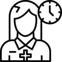 Patients Waiting Line Icon vector