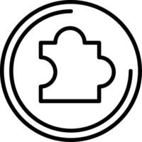 Puzzle Mind Line Icon vector