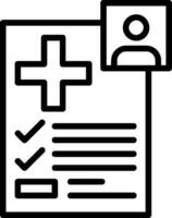 Patient Checklist Line Icon vector