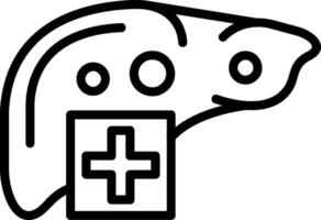 Organ Checkup Line Icon vector