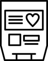 Pulse Meter Line Icon vector