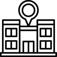 Restaurant Location Line Icon vector
