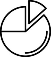 Pie Chart Line Icon vector