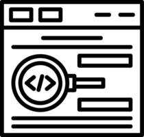 Code Testing Line Icon vector