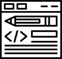 Edit Code Line Icon vector