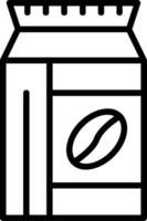 Coffee Bag Line Icon vector