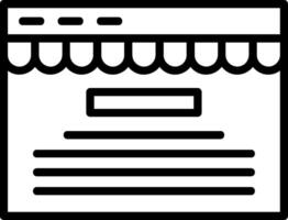Online Store Line Icon vector