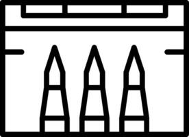 Ammo Line Icon vector