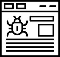 Bug Line Icon vector