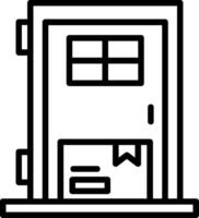 Door Delivery Line Icon vector