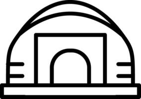 Bunker Line Icon vector
