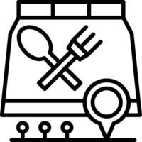 Delivery Location Line Icon vector