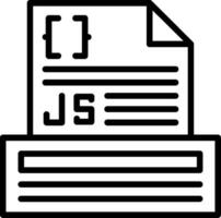 Javascript File Line Icon vector