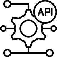 API Line Icon vector