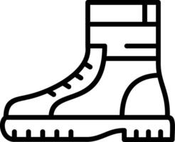 Boot Line Icon vector