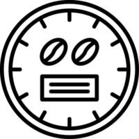 Coffee Time Line Icon vector