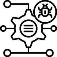 Debug Line Icon vector