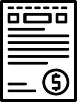 Invoice Line Icon vector
