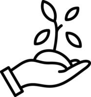 Save Plants Line Icon vector