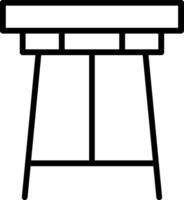 Bar Stool Line Icon vector
