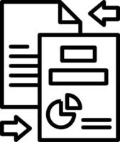 Documents Exchange Line Icon vector