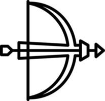 Crossbow Line Icon vector