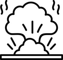 Nuclear Explosion Line Icon vector