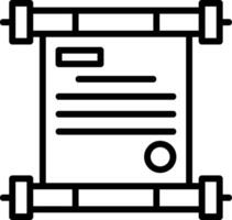 Scroll Paper Line Icon vector