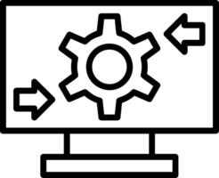 Backward Compatibility Line Icon vector