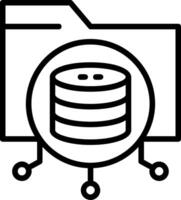 Data Storage Line Icon vector