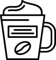 Coffee Latte Line Icon vector