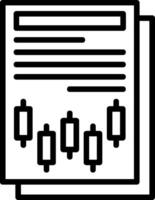 Stock Market Report Line Icon vector