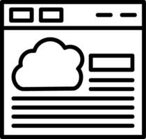 Cloud Coding Line Icon vector