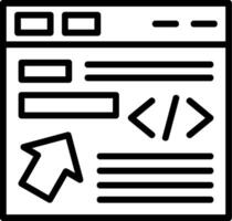 Frontend Development Line Icon vector