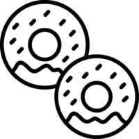 Donuts Line Icon vector