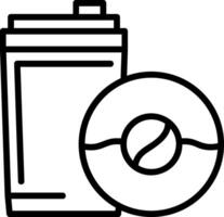 Coffee Doughnut Line Icon vector