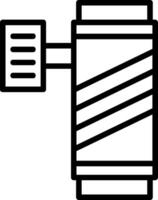 Barbershop Pole Line Icon vector