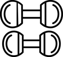 Dumbbell Line Icon vector