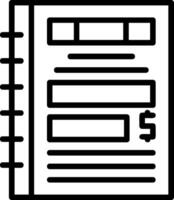 Accounting Book Line Icon vector