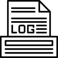 Logs Line Icon vector