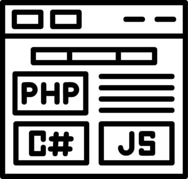 Coding Language Line Icon vector