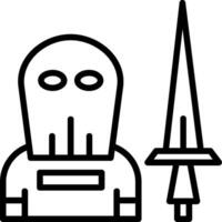 Executioner Line Icon vector