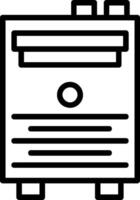Computer Tower Line Icon vector