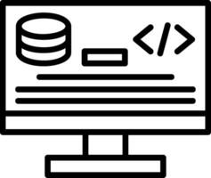 Backend Development Line Icon vector